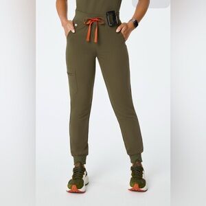 Figs Zamora™ - High Waisted Scrub Pants - SPRUCE